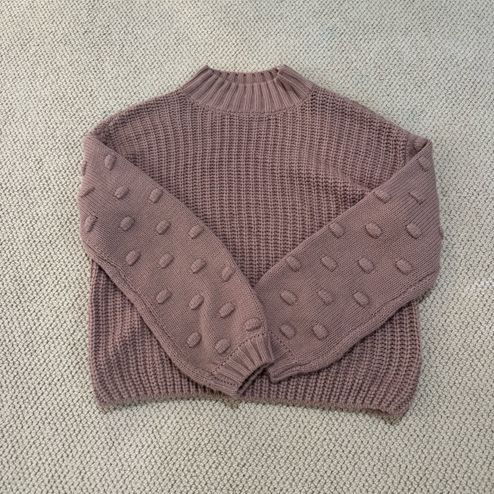 Cozy Knit Women's Sweater in Rose